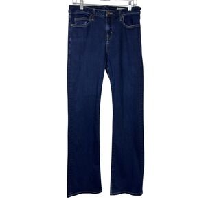 AVIATOR Sz 30 Jeans Fly Flare Dk Blue USA Made Stretch Denim Women's Best Travel